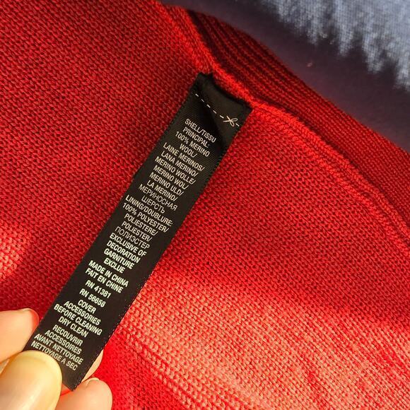 RLX Ralph Lauren 100% Merino Wool Full Zip Vest Red Mens XL - Picture 5 of 8